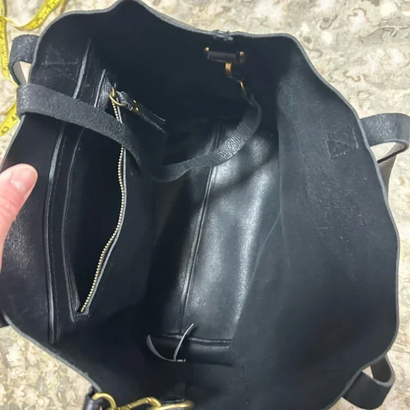 Black Leather Tote Bag - Picture 4 of 4